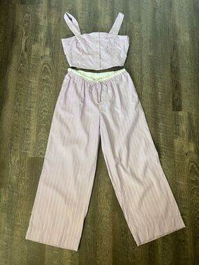 Moon Orchid 2-Piece Cropped Set-Size Large